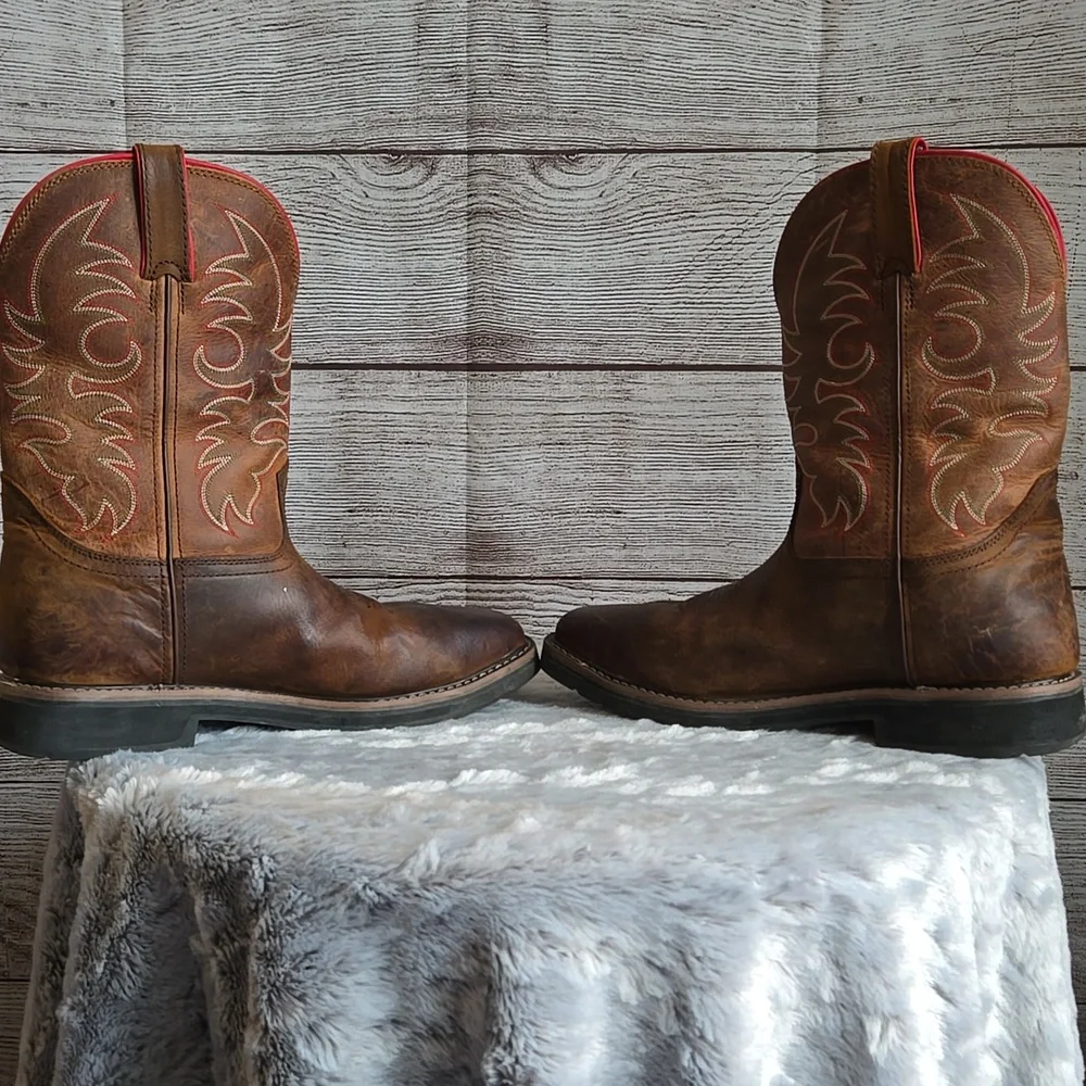 Justin Steeltoe Waterproof Boots, Mens Size 10.5EE